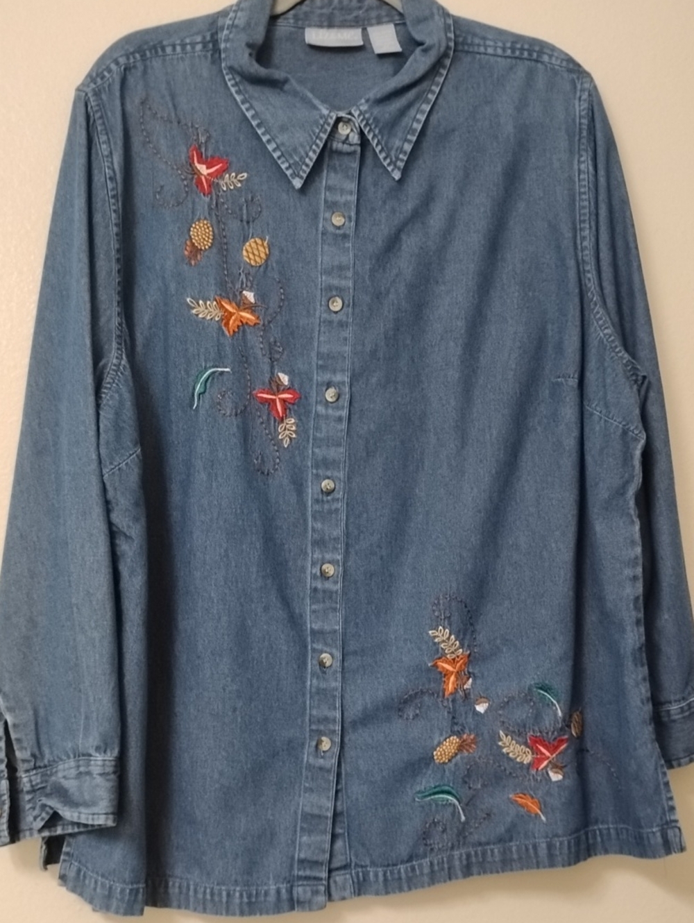 Liz & Me Denim Shirt — Medium Blue